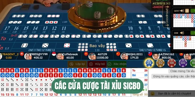 DG Casino - Khám Phá Sòng Bạc Trực Tuyến Hot Nhất EV88 4 Các cửa cược tài xỉu sicbo